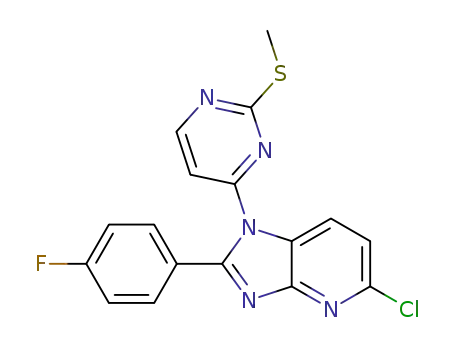 5-Chloro-2-(4-fluorophenyl)-1-(2-methylthio-4-pyrimidinyl)imidazo[4,5-b]pyridine