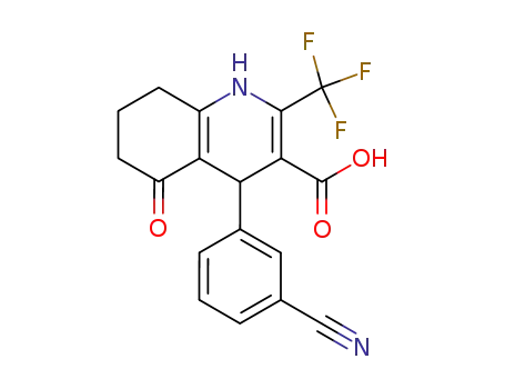 3-Quinolinecarboxylic acid,
4-(3-cyanophenyl)-1,4,5,6,7,8-hexahydro-5-oxo-2-(trifluoromethyl)-