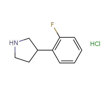 Molecular Structure of 943843-62-7 (3-(2-FLUORO-PHENYL) PYRROLIDINE HCL)