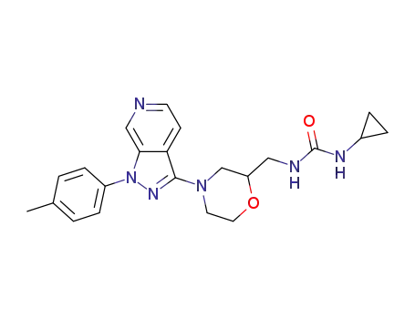 Molecular Structure of 1427588-42-8 (3-cyclopropyl-1-({4-[1-(4-methylphenyl)-1H-pyrazolo[3,4-c]pyridin-3-yl]morpholin-2-yl}methyl)urea)