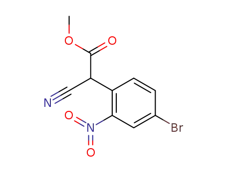 Molecular Structure of 1300026-96-3 (Methyl 2-(4-broMo-2-nitrophenyl)-2-cyanoacetate)