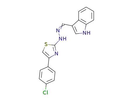 Molecular Structure of 307544-76-9 (1H-indole-3-carbaldehyde [4-(4-chlorophenyl)-1,3-thiazol-2-yl]hydrazone)