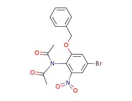 Molecular Structure of 713530-48-4 (Acetamide, N-acetyl-N-[4-bromo-2-nitro-6-(phenylmethoxy)phenyl]-)