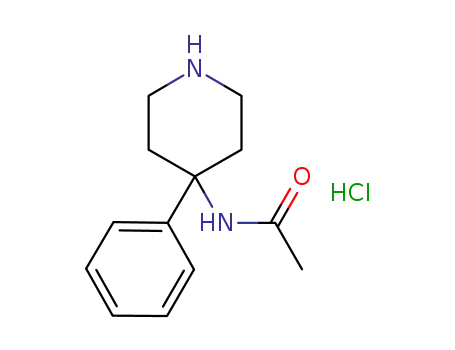 Molecular Structure of 142001-86-3 (Acetamide, N-(4-phenyl-4-piperidinyl)-, monohydrochloride)