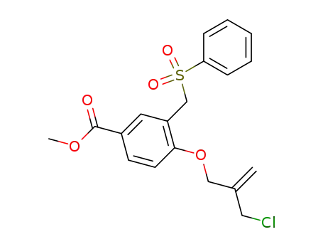 Benzoic acid,
4-[[2-(chloromethyl)-2-propenyl]oxy]-3-[(phenylsulfonyl)methyl]-, methyl
ester