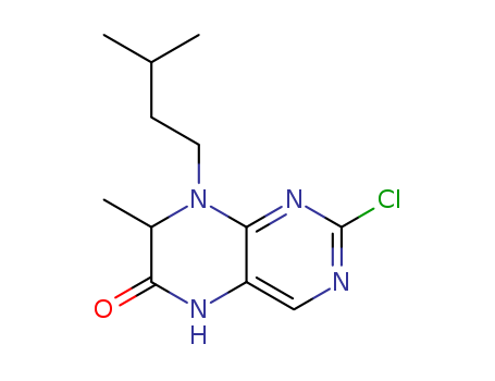 2-Chloro-7,8-dihydro-7-methyl-8-(3-methylbutyl)-6(5H)-pteridinone