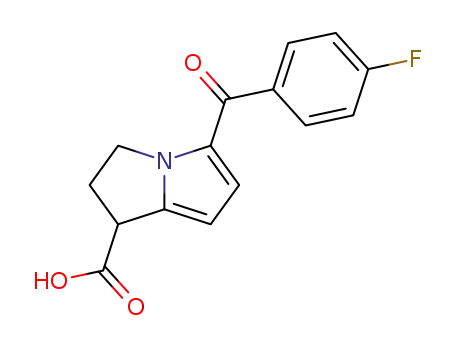 Molecular Structure of 66635-90-3 (1H-Pyrrolizine-1-carboxylic acid, 5-(4-fluorobenzoyl)-2,3-dihydro-)