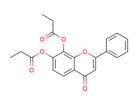 Molecular Structure of 1609067-36-8 (4-oxo-2-phenyl-4H-chromene-7,8-diyl dipropionate)