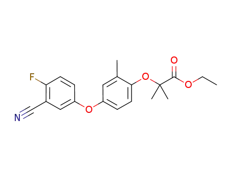 2-[4-(3-cyano-4-fluorophenoxy)-2-methylphenoxy]-2-methylpropionic acid ethyl ester