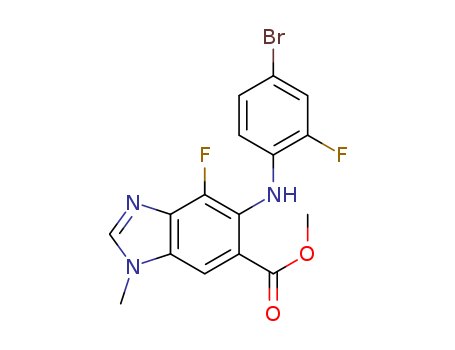 methyl 5-((4-bromo-2-fluorophenyl)amino)-4-fluoro-1-methyl-1H-benzo[d]imidazole-6-carboxylate