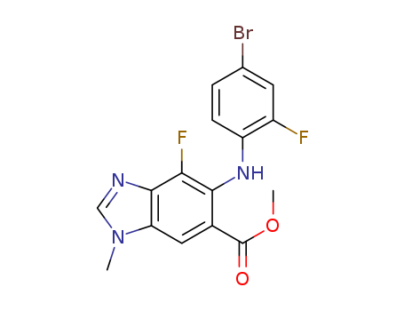 Methyl 5-((4-broMo-2-fluorophenyl)aMino)-4-fluoro-1-Methyl-1H-benzo[d]iMidazole-6-carboxylate