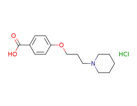 Molecular Structure of 685565-09-7 (4-(3-piperidin-1-ylpropoxy)benzoic acid Hydrochloride)