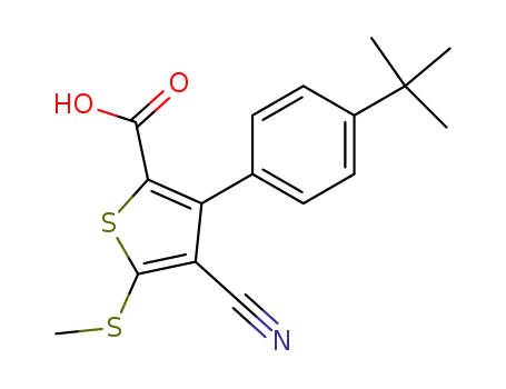 2-Thiophenecarboxylic acid,
4-cyano-3-[4-(1,1-dimethylethyl)phenyl]-5-(methylthio)-