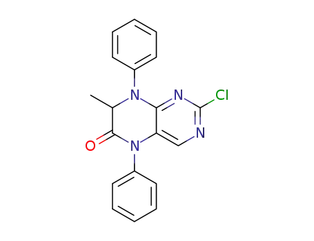 Molecular Structure of 1435462-72-8 (2-chloro-7-methyl-5,8-diphenyl-7,8-dihydropteridin-6(5H)-one)