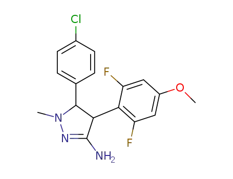 5-(4-chlorophenyl)-4-(2,6-difluoro-4-methoxyphenyl)-1-methyl-4,5-dihydro-1H-pyrazol-3-amine