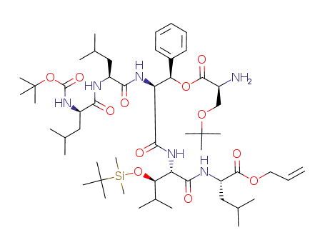 Molecular Structure of 940301-25-7 (Boc-D-Leu-L-Leu-L-threo-O-[L-Ser(OtBu)]-HyPhe-L-Leu(OTBS)-L-Leu-OAll)