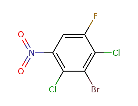 Molecular Structure of 104222-36-8 (3-bromo-2,4-dichloro-5-fluoronitrobenzene)