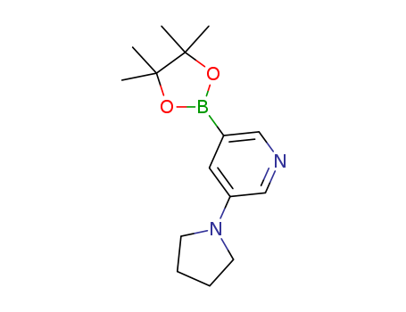 3-(pyrrolidin-1-yl)-5-(4,4,5,5-
tetramethyl-1,3,2-dioxaborolan-2-yl)pyridine