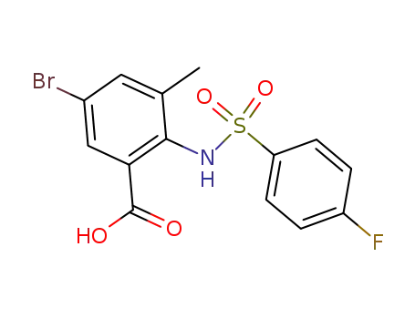 3-Methyl-5-bromo-2-(4-fluoro-benzenesulfonylamino)-benzoic acid