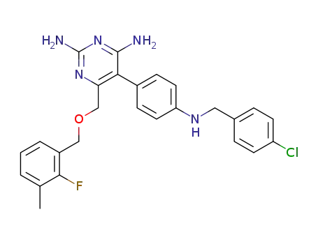2,4-Pyrimidinediamine,
5-[4-[[(4-chlorophenyl)methyl]amino]phenyl]-6-[[(2-fluoro-3-methylphenyl)
methoxy]methyl]-