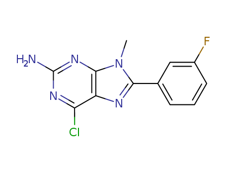 6-chloro-8-(3-fluorophenyl)-9-methyl-9H-purin-2-amine