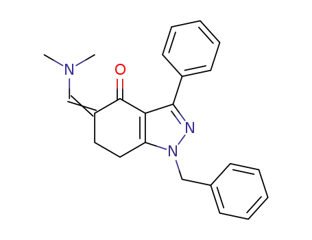 1-benzyl-5-[(dimethylamino)methylidene]-3-phenyl-1,5,6,7-tetrahydro-4H-indazol-4-one