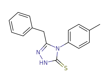 Molecular Structure of 21477-50-9 (3H-1,2,4-Triazole-3-thione,
2,4-dihydro-4-(4-methylphenyl)-5-(phenylmethyl)-)