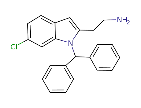 {2-[6-chloro-1-(diphenylmethyl)-1H-indol-2-yl]ethyl}amine