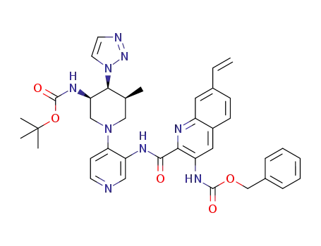 benzyl {2-[({4-[(3R,4S,5S)-3-[(tert-butoxycarbonyl)amino]-5-methyl-4-(1H-1,2,3-triazol-1-yl)piperidin-1-yl]pyridin-3-yl}amino)carbonyl]-7-vinylquinolin-3-yl}carbamate