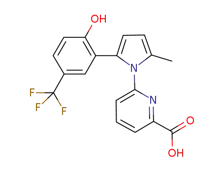 2-Pyridinecarboxylic acid,
6-[2-[2-hydroxy-5-(trifluoromethyl)phenyl]-5-methyl-1H-pyrrol-1-yl]-
