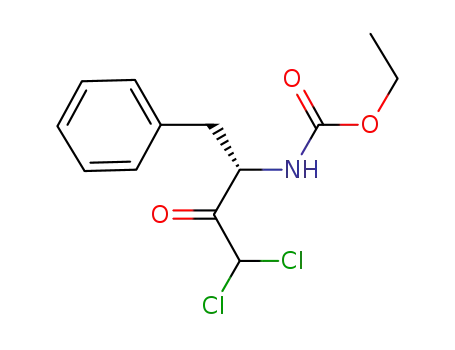 Carbamic acid, [(1S)-3,3-dichloro-2-oxo-1-(phenylmethyl)propyl]-, ethyl
ester