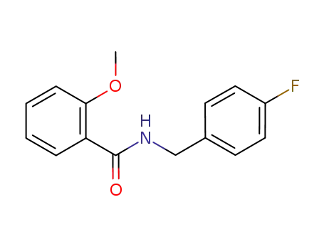 Molecular Structure of 570417-09-3 (N-(4-Fluorobenzyl)-2-MethoxybenzaMide, 97%)