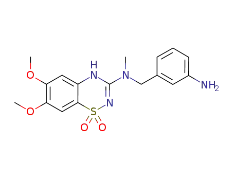 2H-1,2,4-Benzothiadiazin-3-amine,
N-[(3-aminophenyl)methyl]-6,7-dimethoxy-N-methyl-, 1,1-dioxide