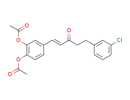 acetic acid (E)-2-acetoxy-5-[5-(3-chlorophenyl)-3-oxo-pent-1-enyl]phenyl ester