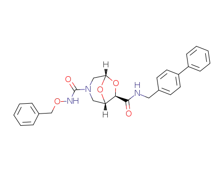 (1S,5S,7R)-3-aza-6,8-dioxabicyclo[3.2.1]octane-3,7-dicarboxylic acid 3-(benzyloxy)amide 7-((biphenyl-4-yl)methyl)amide