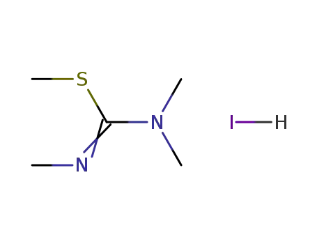 Molecular Structure of 56043-32-4 (N,N’,N”-trimethyl-S-methylisothiuronium iodide)