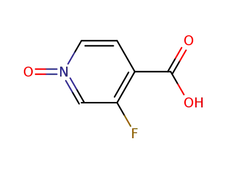 Molecular Structure of 885588-05-6 (4-Pyridinecarboxylic acid, 3-fluoro-, 1-oxide)