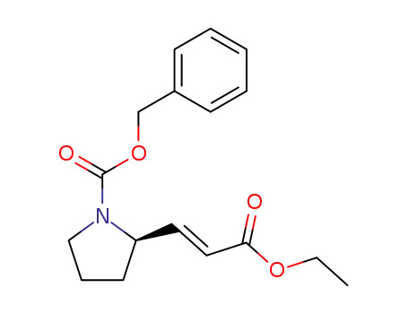 1-Pyrrolidinecarboxylic acid, 2-(3-ethoxy-3-oxo-1-propenyl)-, phenylmethyl ester, [R-(E)]-