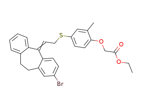 {4-[2-(2-bromo-10,11-dihydro-dibenzo[a,d]cyclohepten-5-ylidene)-ethylsulfanyl]-2-methyl-phenoxy}-acetic acid ethyl ester