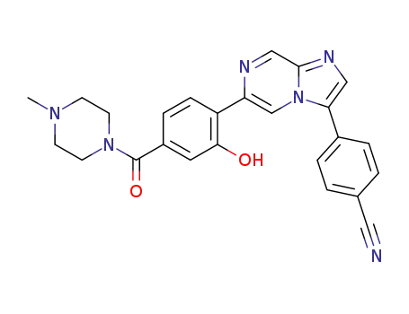 4-(6-(2-hydroxy-4-(4-methylpiperazine-1-carbonyl)phenyl)imidazo[1,2-a]pyrazin-3-yl)benzonitrile