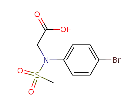 Molecular Structure of 425423-24-1 (Glycine, N-(4-bromophenyl)-N-(methylsulfonyl)-)