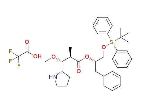 (S)-2-((3R,4R,7S)-7-benzyl-4,11,11-trimethyl-5-oxo-10,10-diphenyl-2,6,9-trioxa-10-siladodecan-3-yl)pyrrolidinium 2,2,2-trifluoroacetate
