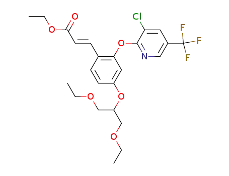Molecular Structure of 926297-35-0 (ethyl (2E)-3-{2-{[3-chloro-5-(trifluoromethyl)pyridin-2-yl]oxy}-4-[2-ethoxy-1-(ethoxymethyl)ethoxy]phenyl}acrylate)