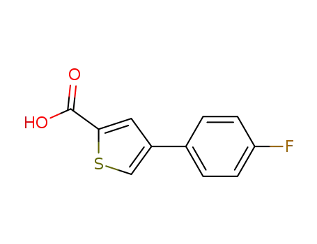 Molecular Structure of 918487-47-5 (4-(4-fluorophenyl)thiophene-2-carboxylic acid)