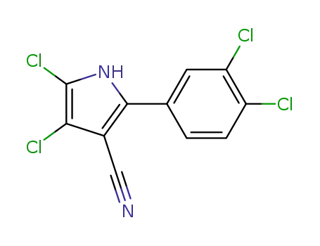 Molecular Structure of 122452-95-3 (4,5-dichloro-2-(3,4-dichlorophenyl)-1H-pyrrole-3-carbonitrile)