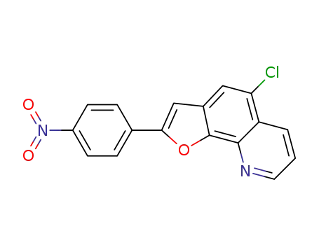 Molecular Structure of 1445515-53-6 (5-chloro-2-(4-nitrophenyl)furo[3,2-h]quinoline)