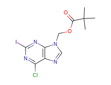 Propanoic acid, 2,2-dimethyl-, (6-chloro-2-iodo-9H-purin-9-yl)methyl
ester