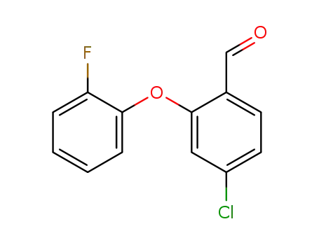 Molecular Structure of 847350-58-7 (Benzaldehyde, 4-chloro-2-(2-fluorophenoxy)-)
