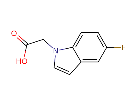 Molecular Structure of 796071-90-4 ((5-FLUOROINDOL-1-YL)ACETIC ACID)