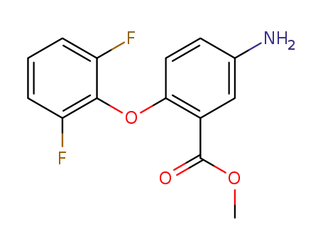 Molecular Structure of 847730-23-8 (Benzoic acid, 5-amino-2-(2,6-difluorophenoxy)-, methyl ester)